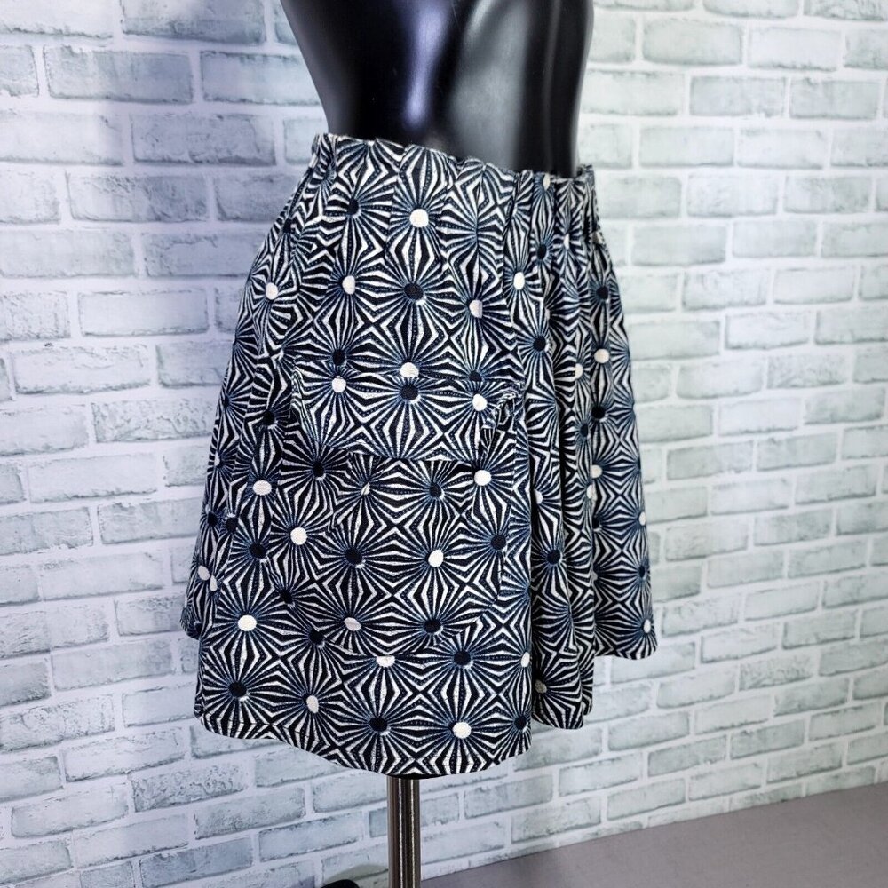Free People Womens S So Much Sun Kaleidoscope Pleated Mini Skirt Front Pockets - Picture 2 of 8